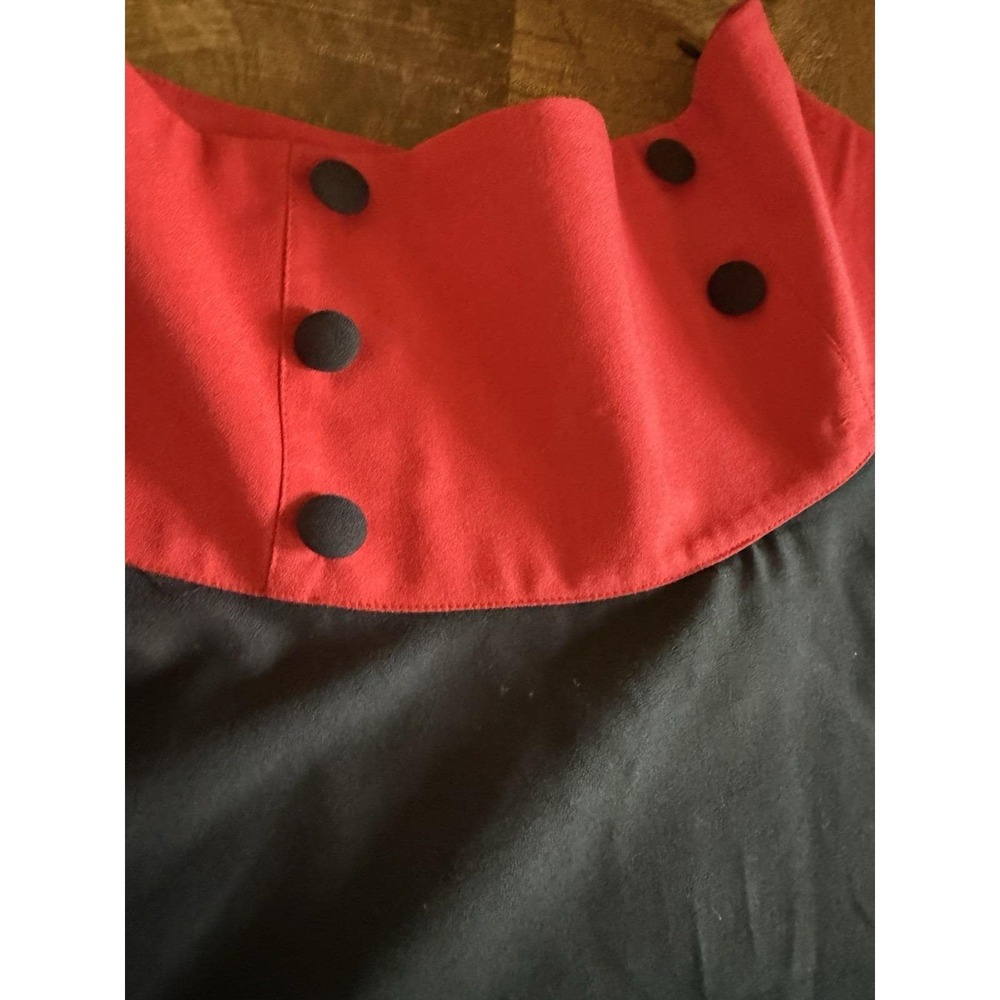 Women's Vintage Rockabilly Midi Swing Skirt BANNED Apparel Size XL Red Black - Picture 5 of 10